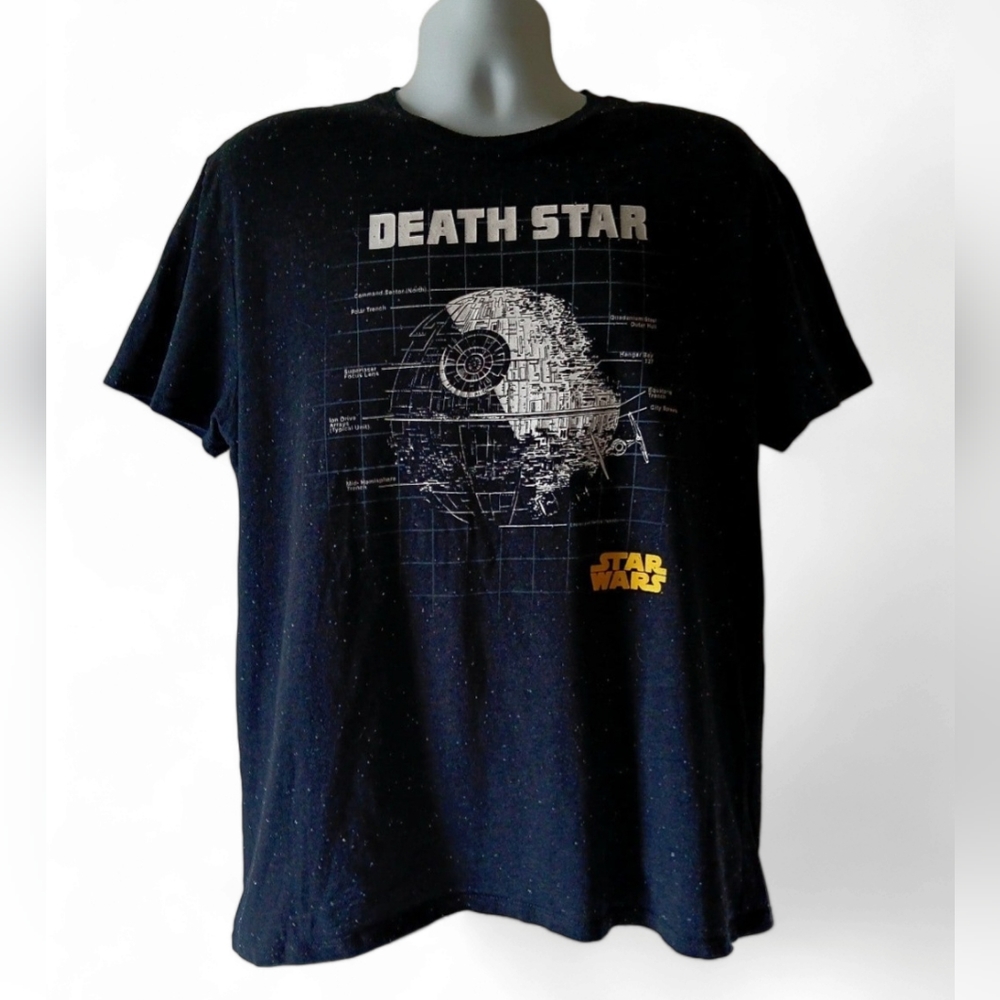 Star Wars Death Star men's black short sleeve graphic t-shirt size L